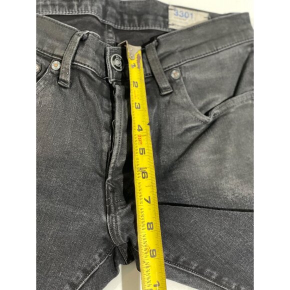 G-STAR RAW 3301 SLIM MEN'S JEANS BLACK W30 L32 STRETCH BUTTON'S DENIM - Picture 12 of 16